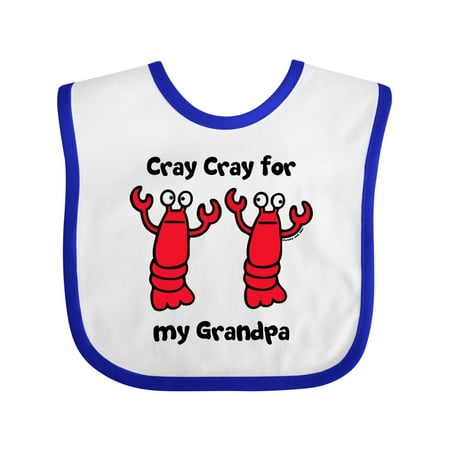 

Inktastic Lobster Cray Cray for My Grandpa Gift Baby Boy or Baby Girl Bib