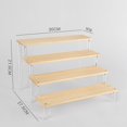 thumbnail image 2 of AFQH 1-5 Layers Wooden Ladder Rack Acrylic Multi-layer Ladder Display Rack, 2 of 9