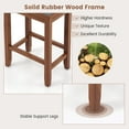 thumbnail image 2 of Gymax 4 PCS Upholstered Bar Stools Wooden Counter Height Chairs Dining Walnut, 2 of 6