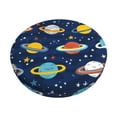 thumbnail image 6 of Uemuo Planets and Stars Pattern Round Bar Stool Seat Covers Washable Stool Cushion Slipcover Elastic Bar Chair Covers-14 inch, 6 of 7