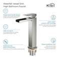 thumbnail image 3 of Kibi Waterfall Single Handle Bathroom Vessel Sink Faucet with Pop Up Drain, 3 of 3