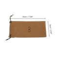 thumbnail image 4 of Unique Bargains Flocking Cloth Drawstring Eyeglass Pouch 7.09"x3.54" Light Brown, 4 of 5