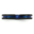 thumbnail image 4 of Edward Mirell Black Ti Sapphire & Blue Anodized 4mm Band, 4 of 7