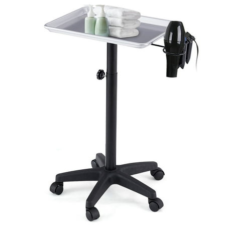- Gymax Equipment Salon Spa Service Tray Beauty Trolley Cart with Appliance Holder