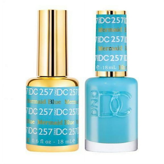DND DC 257 Mermaid Blue Gel & Matching Polish Set - DND DC Gel & Lacquer