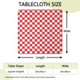 thumbnail image 2 of Red and White Checkered Pattern Square Fitted Tablecloth with Elastic Edge,Square Table Cover,Washable Elastic Table Cover for Home Kitchen Party Decor 34"x34", 2 of 6