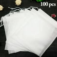 thumbnail image 2 of Coofit 100 Pcs Sachets de Filtre à Thé Jetables Vides en Tissu Infuseur d'Herbes avec Cordon, 2 of 10