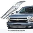 thumbnail image 3 of APS Premium 304 Stainless Steel Chrome 8x6 Billet Grille Compatible with Chevy Silverado 1500 2007-2013 Tow Hook Covered Lower Bumper N19-S76756C, 3 of 7
