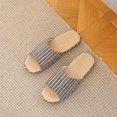 thumbnail image 2 of Real Fancy Women Mens Footbed Unisex Linen Cotton Open-Toe Home Slippers Indoor Shoes Casual Flax Soft Non-Slip EVA Sole Shoes, 2 of 6