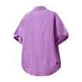 thumbnail image 6 of YOIAVAIOY Hawaiian Shirt for Men Button Down Short Sleeve Shirts Lightweight Casual Summer Beach Shirts Purple M, 6 of 6