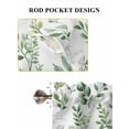 thumbnail image 6 of Eucalyptus Leaves 2 Panel Kitchen Curtains for Small Windows, Sage Green Watercolor Farmhouse Bathroom Tier Curtain, Short Window Treatment for Bedroom/Living Room 55"x24", 6 of 6