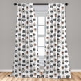 thumbnail image 5 of Nursery Curtains 2 Panels Set, Animals in Costumes Businessman and Thief Doodle Style Portraits, Window Drapes for Living Room Bedroom, 56"W X 95"L, Multicolor, by Ambesonne, 5 of 5
