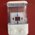 thumbnail image 4 of Wosthever Dispensador montado en la pared, organizador de platos transparente para lavar a mano, hogar, Hotel, dormitorio, Bar, cocina, baño, suministros Juegos de accesorios de baño Doble cabeza Wosthever HA067548-01, 4 of 6