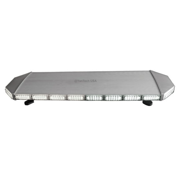 47" Amber LED Emergency Light Bar Flashing Wide Beacon Lightbar for Tow/Plow Truck Wrecker w/ Take Down & Alley Lights