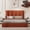 Orange Linen, variant on California King Size Bed Frame with Lift Up Storage, Upholstered Platform Bed with Vertical Channel Headboard, No Box Spring Needed, Hydraulic Storage, Orange Linen