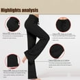thumbnail image 5 of frariair Womens Yoga Pants with Pockets Plus Size Flare Leg Leggings Stretchy High Waisted Bootcut Wide Leg Yoga Pant Black 1 PC, 5 of 9