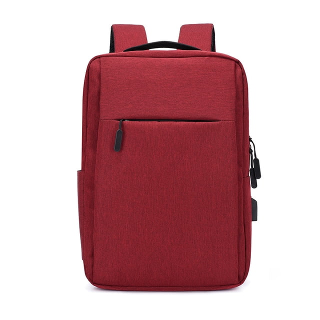 Mochilas de la computadora portátil Mochila de manga de gran capacidad Mochila con el agujero de carga Escuela acolchada computadora bolsas de hombro rojo 15.5 pulgadas Methold OD003532-01