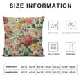 thumbnail image 5 of Orinice  Pillow Cover Vintage Floral Home Decor Soft and Durable Cotton Linen Pillow Case for Sofa Chair Bedroom Car Square  Romantic Colorful Blooming Flowers Spring Elegant White, 5 of 5