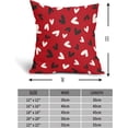 thumbnail image 2 of Housses de Coussin Rouges Joyeuse Saint-Valentin 20X20 Pouces Ensemble de 2 Housses de Coussin Décoratives Cœurs Noirs et Blancs Saint-Valentin Mariage Amour Décoration Maison Fête pour Canapé Porche Extérieur, 2 of 6