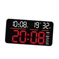 thumbnail image 4 of Lipstore Réveil Moderne Détection de Température Horloge de Bureau pour Salon Hall à Côté de la Lumière Rouge, 4 of 8
