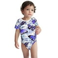 thumbnail image 3 of Daiia Butterflies Printed Unisex-Baby Short Sleeve Onesies Bodysuits Baby Climbing Clothes Soft and Comfortable Romper with Expandable Shoulder Design-18 Months, 3 of 8