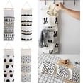 thumbnail image 5 of Adhesive Wall Hooks Linen Cotton Fabric Storage, Collapsible Design Wall Mount Organizer With Adjustable Rope, Over Door Hanging Storage For Kitchen Bedroom Bathroom 3 Packs, 5 of 5