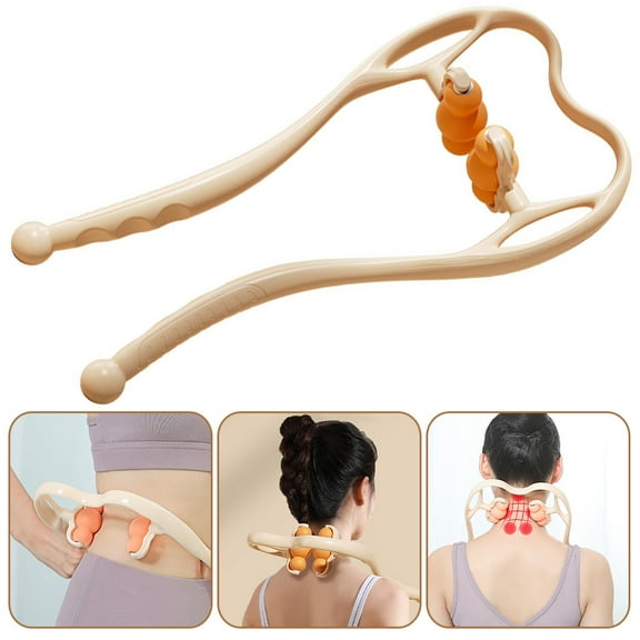 Soimiss Neck Massager Tool Orange PP TPE For Pain Relief In Daily Life 1Set