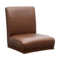 thumbnail image 2 of DOLITY Elastic Solid Stool Short Back Dining Chair Slipcover Modern Removable Anti-dirty Kitchen Seat Stretch Chair Cover Coffee, 2 of 9