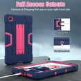 thumbnail image 6 of Dteck Case for Lenovo Tab M8 4th Generation 8.0-inch TB-300FU/TB-300XU,Shockproof 3-Layer Protection Armor Kids Friendly Case Heavy Duty Protective Kickstand Cover, Navy+Rose, 6 of 10