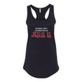 thumbnail image 3 of Normal Isn't Coming Back Jesus Is Inspirational/Christian Ladies Racerback Tank Top, Black, Small, 3 of 5