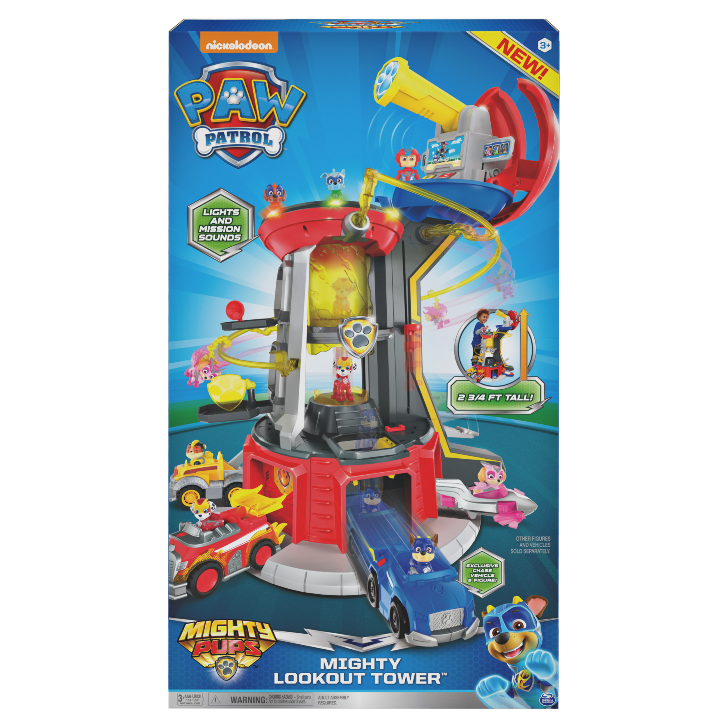 PAW Patrol, Mighty Pups Super PAWs Lookout Tower Playset with Lights and Sounds, Toy for Ages 3 and Up - image 3 of 9