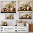 thumbnail image 4 of Designart "Vintage Artifacts of Floral Pottery in Brown" Geometric Framed Wall Art - Bohemian Brown Boho Pottery Living Room Framed Canvas Art, 4 of 6