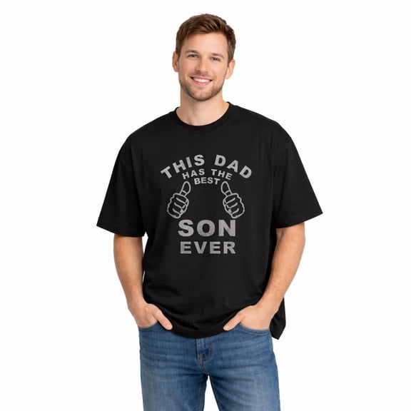 This Dad Has The Best Son Ever Funny Fathers Day Thumbs T-Shirt