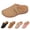 Khaki, variant on Women Wedge Mules Clogs Leather Low Heel Sandals Open Toe Dressy Slippers Comfortable Slip-On Summer Metal Buckle Fashion Walking Footwear Beac𝗁 Vacation Vintag𝖾 Outdoor Casual Shoes