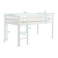 thumbnail image 4 of Wooden Twin Low Loft Bunk Bed with Guard Rail and Ladder, 4 of 9