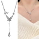 thumbnail image 1 of Ganfancp Sparkling Collar de Perlas de Flores de Diamantes,Aleación de Metal Ahuecamiento Collar con Incrustaciones de Joyería de La Señora de Confesión de Regalo Ofertas Del Día Liquidación Un Colla, 1 of 7