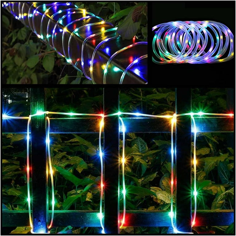 Camping Tent String Lights, 17 Colors 7 Flashing Modes LED Decorative Rope  Lights Battery Operated with Remote Control, Waterproof Camping Tent Light