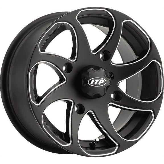 ITP Twister 14x7 ATV/UTV Driver Side Wheel - Milled/Black (4/156) 5 2