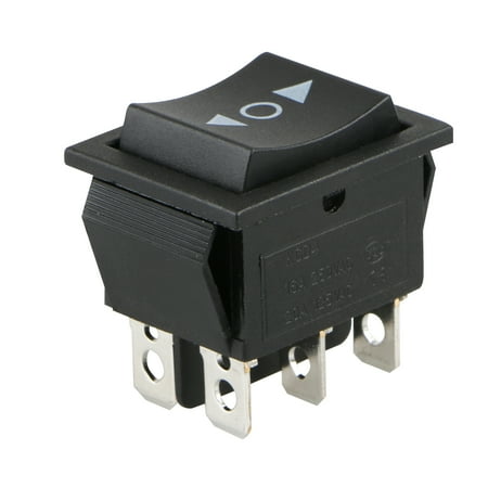 6 PIN DPDT 20 Amp Momentary Rocker Switch, Double Pole Double Throw, for Car Motorcycle Boat or Other Home