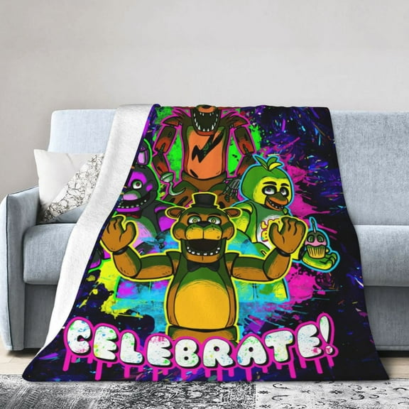 Five Nights at Freddy's Blanket Ultra Soft Flannel Throw Blanket Sofa Blanket Warm Cozy Blanket Gifts for Kids Adults 40"x30"