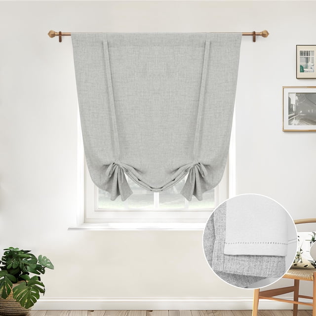 Cortina DriftAway con forma de globo romano, 114 x 160 cm, color gris