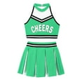 thumbnail image 3 of CHICTRY 2Pcs Girls Cheerleading Outfit Cropped Top with Skirt Set Dancewear,Sizes 6-16, 3 of 5