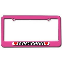 Grandcats Love with Hearts License Plate Tag Frame, Pink Color