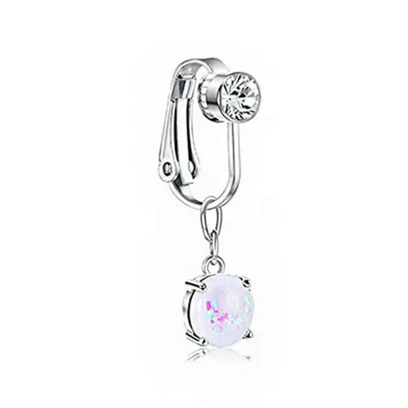 GKNET 1Pc Fake Belly Button Ring Fashion Non Piercing Earring Clip Delicate Jewelry Accessories-3