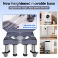 thumbnail image 4 of Hemousy 16.1"-24.8" Depth Adjustable Household Appliance Stand with 8 Holder Poles, 4 Wheels & Brake, 4 of 9