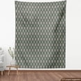 thumbnail image 4 of Ambesonne Modern Boho Fabric by the Yard Upholstery, Floral Heart Design, 3 Yards, Dark Sepia Green Eggshell, 4 of 5