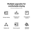 thumbnail image 3 of Mistaha Retractable Clothesline with Adjustable Tightness for Indoor Outdoor Use - Durable Steel Wire Rope, 20kg Load Capacity - Portable Laundry Drying Rack for Home Travel - Grey, No Drilling Needed, 3 of 7