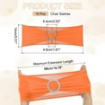 thumbnail image 2 of Uxcell 10 Paquete Fundas para Sillas, Banda de Cubierta de Silla Elástica con Hebilla Deslizante, Lazos de Poliéster para Decoraciones de Boda, Naranja Claro, 2 of 6