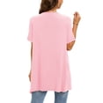 thumbnail image 3 of Dyegold Summer Tops for Women 2023, Plus Size Dressy Cardigans for Women Irregular Hem ​Blouses Summer Kimono Tops Drape Open Front Short Sleeve Tshirts, 3 of 7