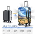 thumbnail image 4 of Susaid Western Desert Cactus Print Elastic Washable Suitcase Cover with Hidden Zipper, Fits 18-32 Inch Luggage for Protection During Travel-Large, 4 of 7